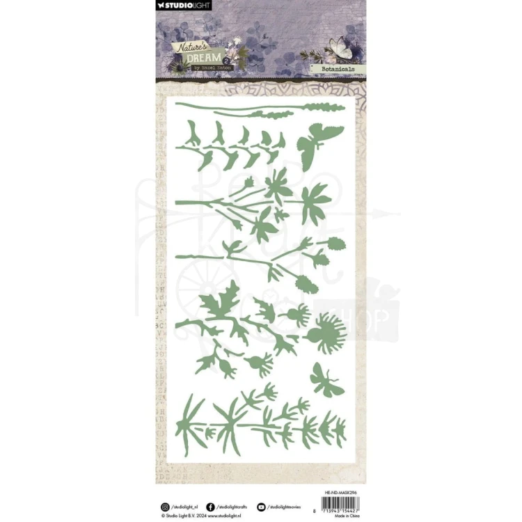 Szablon maska 10.5x21cm Natures Dream 2 Botanicals HE-ND-MASK296 StudioLight