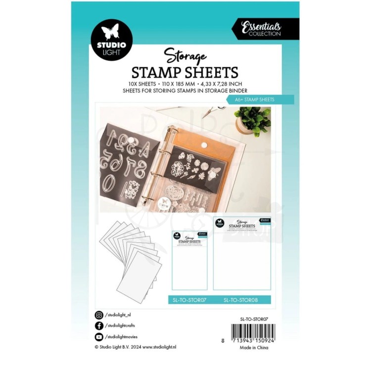 Arkusze A6 do przechowywania stempli w albumie 10 sztuk SL-TO-STOR07 StudioLight