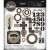 Wykrojnik Tim Holtz Thinlits Industrial 37 elementów 666874 Sizzix