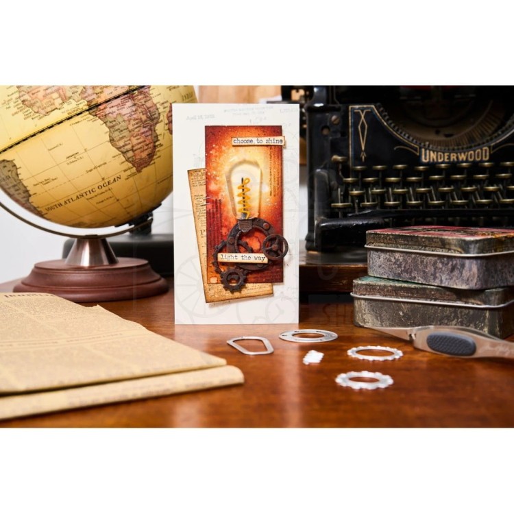 Wykrojnik Tim Holtz Thinlits Industrial 37 elementów 666874 Sizzix