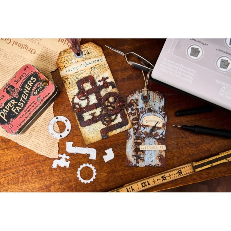 Wykrojnik Tim Holtz Thinlits Industrial 37 elementów 666874 Sizzix