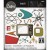 Wykrojnik Tim Holtz Thinlits Atomic Retro 24 elementy 666875 Sizzix