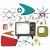 Wykrojnik Tim Holtz Thinlits Atomic Retro 24 elementy 666875 Sizzix
