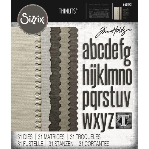 Wykrojnik Tim Holtz Thinlits Edges 31 elementów 666873 Sizzix