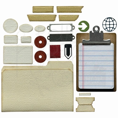Wykrojnik Tim Holtz Thinlits Noteworthy 24 elementy 666876 Sizzix