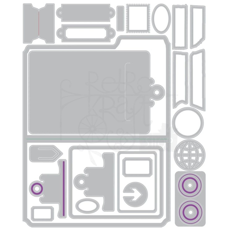 Wykrojnik Tim Holtz Thinlits Noteworthy 24 elementy 666876 Sizzix