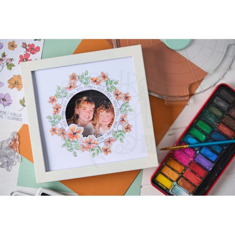 Stempel akrylowy Wildflower Botanicals 13 elementów 666870 Sizzix