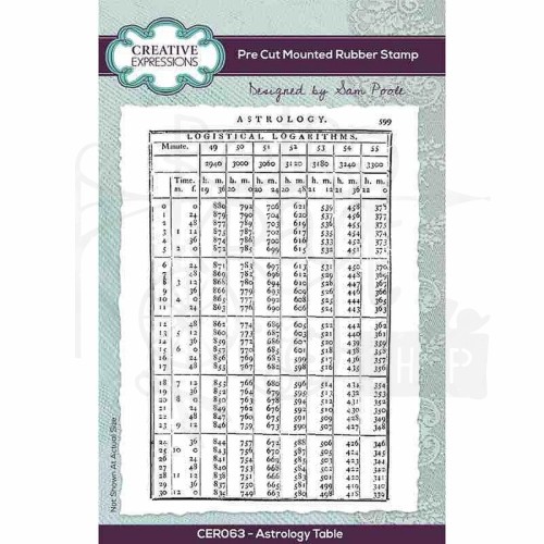 Stempel gumowy kauczukowy Astrology Table CER063 Creative Expressions