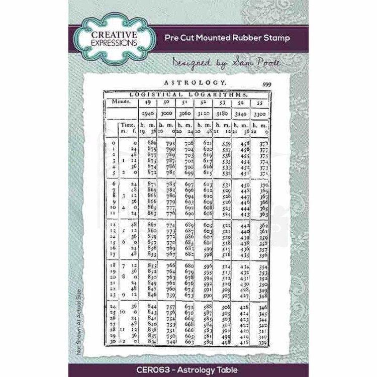 Stempel gumowy kauczukowy Astrology Table CER063 Creative Expressions