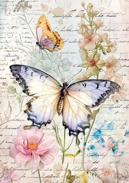 Zestaw papierów Tissue Paper A4 Whismical Butterflies HA003 Ciao Bella