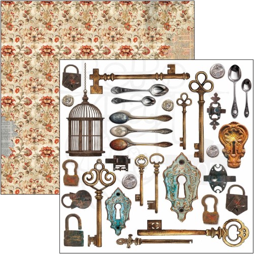 Zestaw papierów do scrapbookingu 15x15 Cabinet of Curiosites CBQE085 Ciao Bella