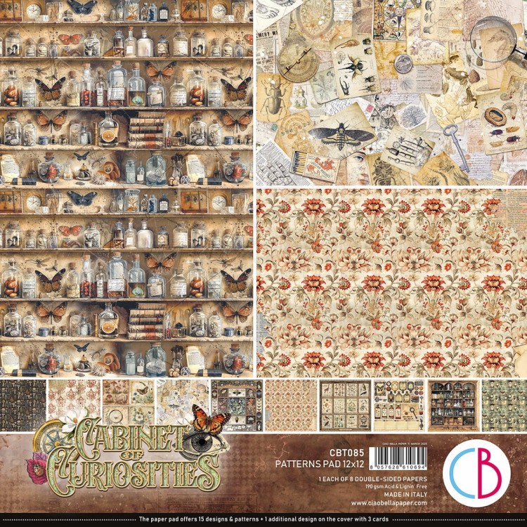 Zestaw papierów do scrapbookingu 30x30 Cabinet of Curiosites CBT085 Ciao Bella