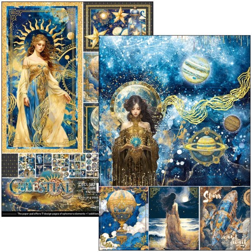 Zestaw papierów do scrapbookingu A4 Celestial CBCL087 Ciao Bella