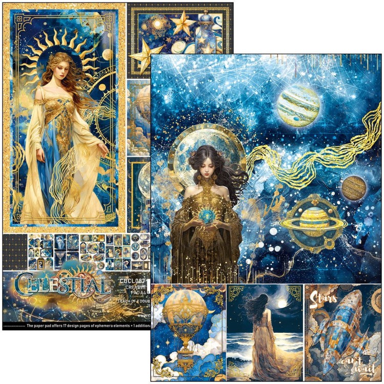 Zestaw papierów do scrapbookingu A4 Celestial CBCL087 Ciao Bella