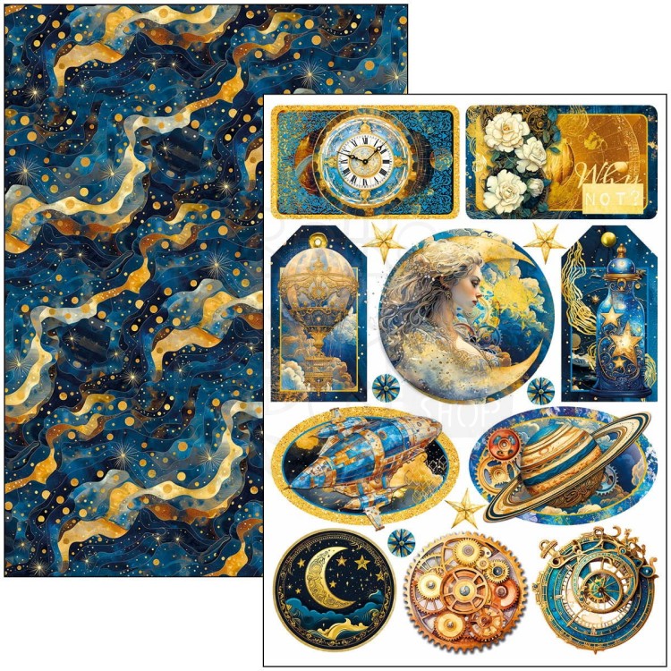 Zestaw papierów do scrapbookingu A4 Celestial CBCL087 Ciao Bella