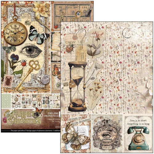 Zestaw papierów do scrapbookingu A4 Cabinet of Curiosites CBCL085 Ciao Bella