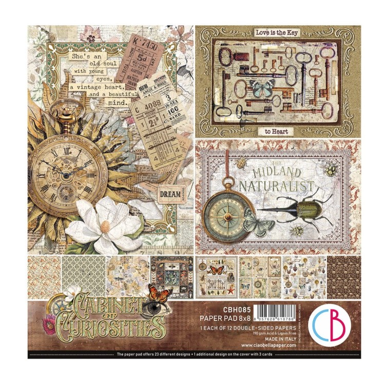 Zestaw papierów do scrapbookingu 20x20 Cabinet of Curiosites CBH085 Ciao Bella