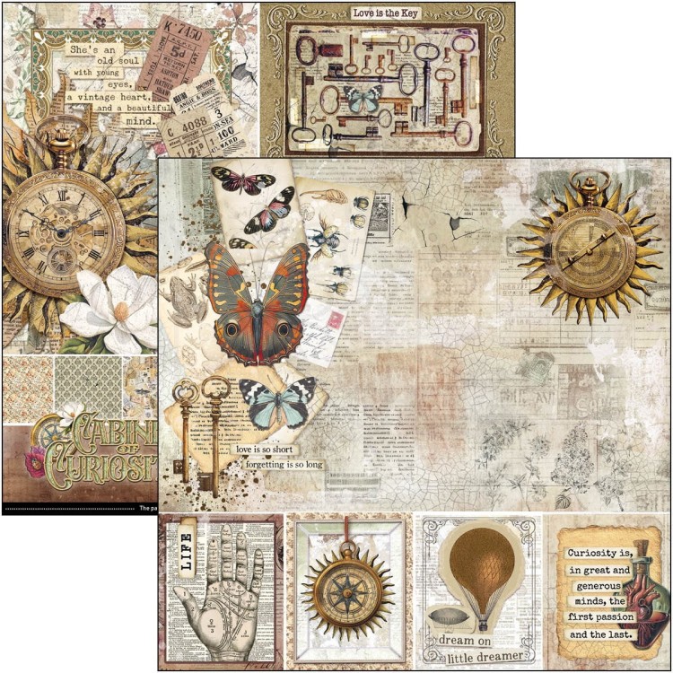 Zestaw papierów do scrapbookingu 20x20 Cabinet of Curiosites CBH085 Ciao Bella