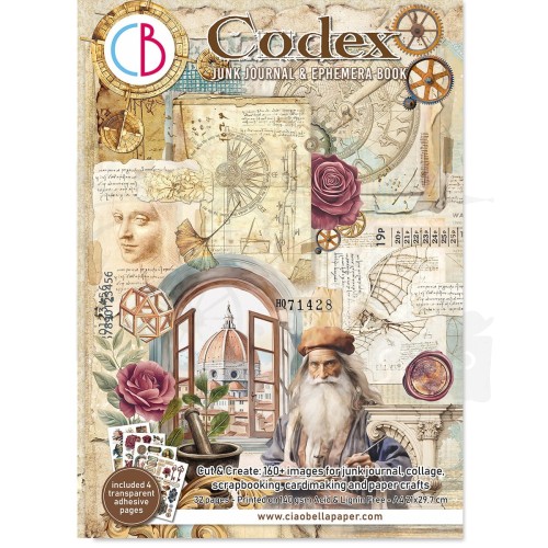 Zestaw A4 Junk Journal &amp; Ephemera Book Codex CBB008 Ciao Bella