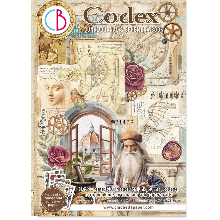 Zestaw A4 Junk Journal &amp; Ephemera Book Codex CBB008 Ciao Bella