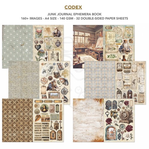Zestaw A4 Junk Journal &amp; Ephemera Book Codex CBB008 Ciao Bella