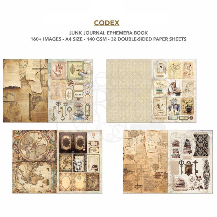 Zestaw A4 Junk Journal &amp; Ephemera Book Codex CBB008 Ciao Bella