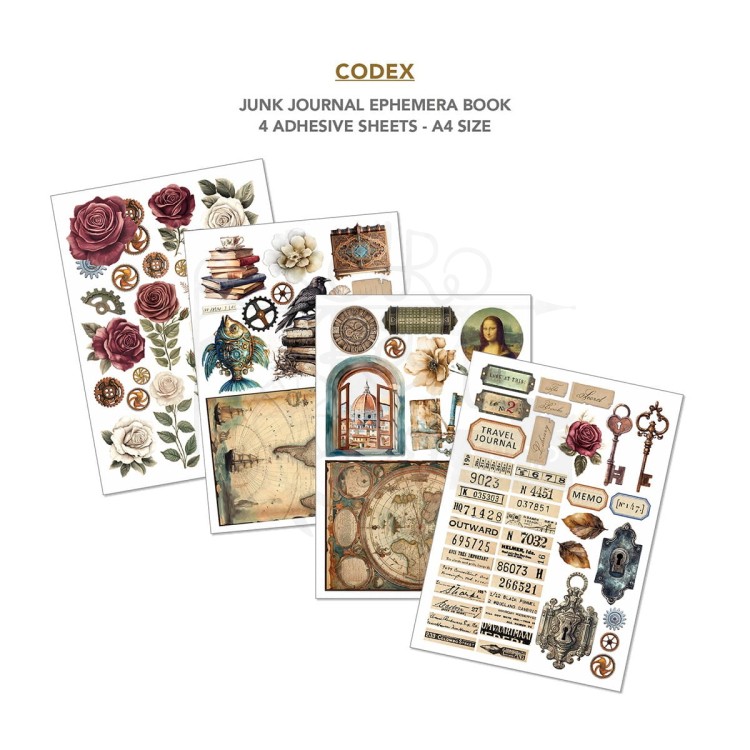 Zestaw A4 Junk Journal &amp; Ephemera Book Codex CBB008 Ciao Bella