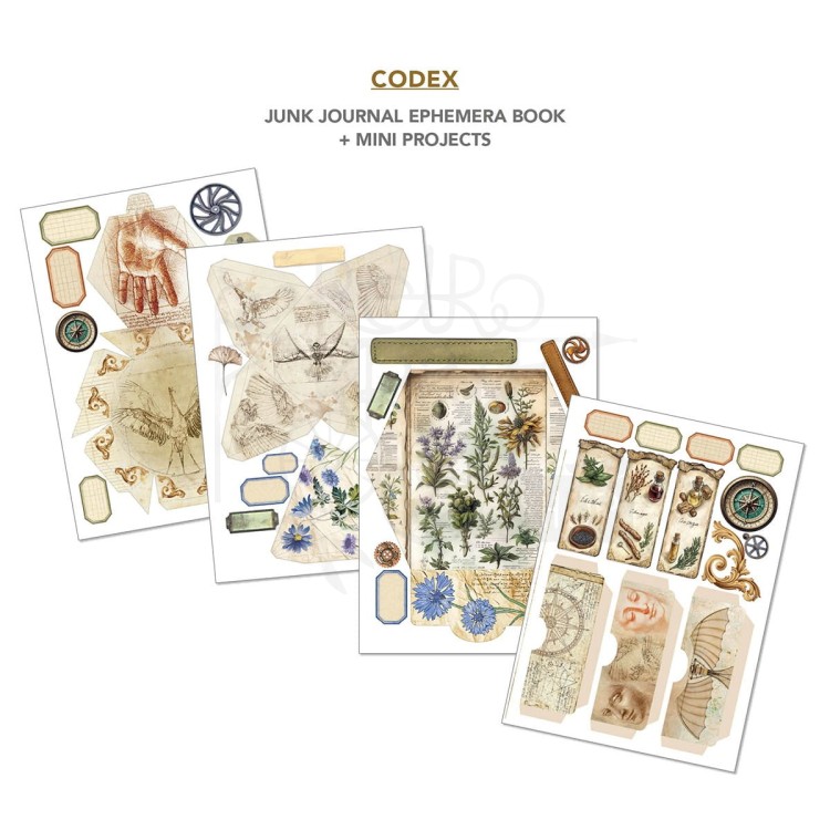 Zestaw A4 Junk Journal &amp; Ephemera Book Codex CBB008 Ciao Bella