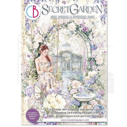 Zestaw A4 Junk Journal &amp; Ephemera Book Secret Garden CBB007 Ciao Bella