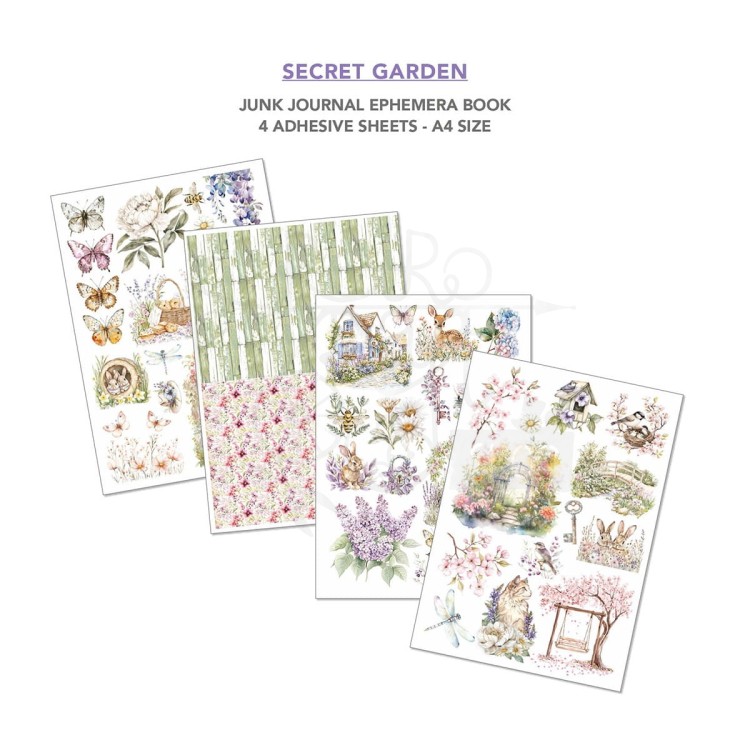 Zestaw A4 Junk Journal &amp; Ephemera Book Secret Garden CBB007 Ciao Bella