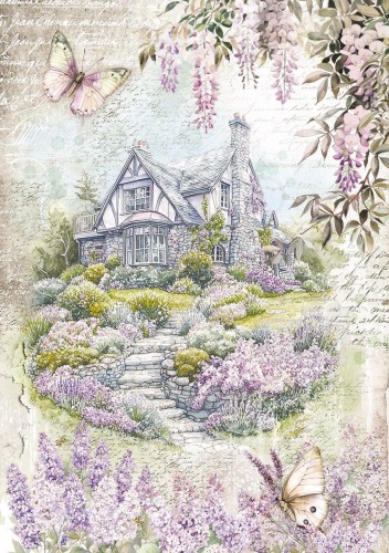 Zestaw papierów ryżowych A5 Secret Garden 8 arkuszy CBRS013 Ciao Bella