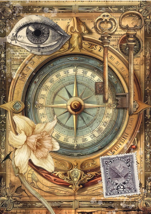 Zestaw papierów ryżowych A5 Cabinet of Curiosites 8 arkuszy CBRS010 Ciao Bella