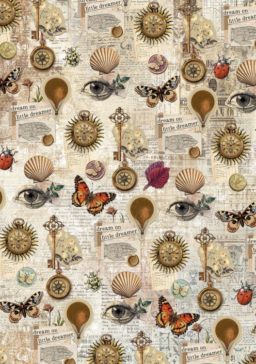 Zestaw papierów ryżowych A5 Cabinet of Curiosites 8 arkuszy CBRS010 Ciao Bella