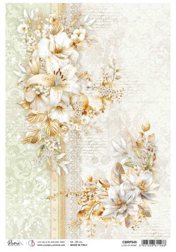 Papier ryżowy do decoupage A4 Blessing Day Lilies in Verse CBRP545 Ciao Bella