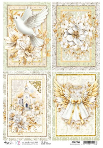 Papier ryżowy do decoupage A4 Blessing Day Blessing Cards CBRP541 Ciao Bella