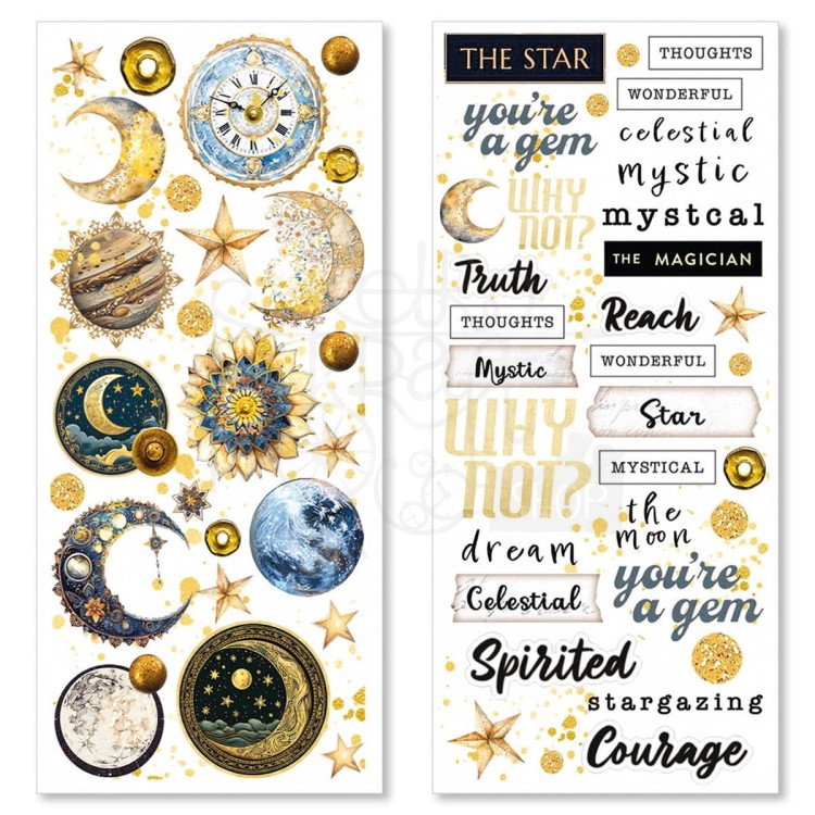 Naklejki foliowe do scrapbookingu Celestial 5 arkuszy CBI003 Ciao Bella