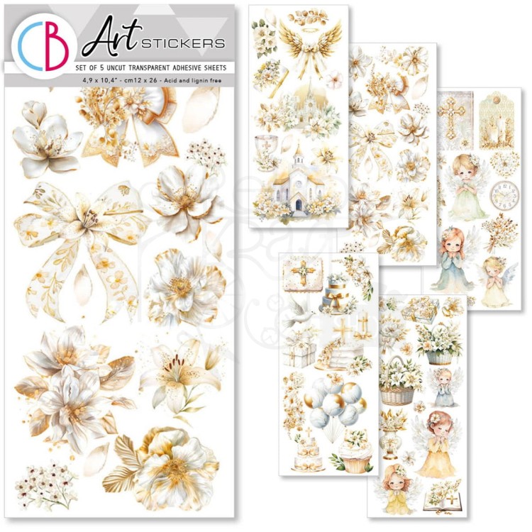 Naklejki foliowe do scrapbookingu Blessing Day 5 arkuszy CBI002 Ciao Bella