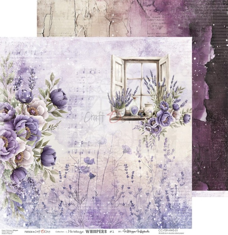 Zestaw papierów do scrapbookingu 30x30 Heritage Whispers CC-F39-HWS-00 Craft O'Clock