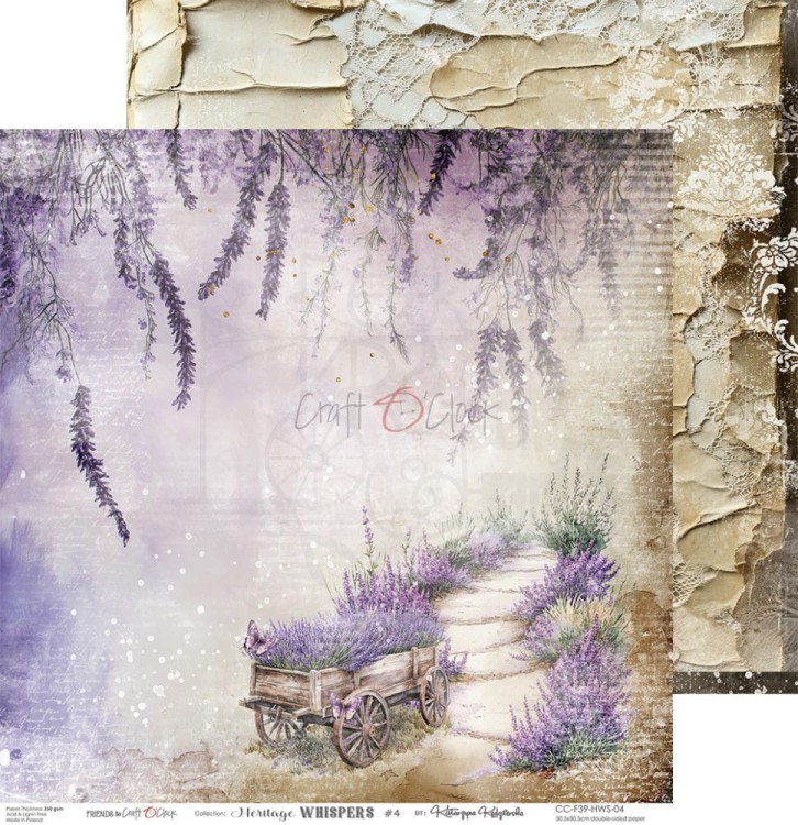 Zestaw papierów do scrapbookingu 30x30 Heritage Whispers CC-F39-HWS-00 Craft O'Clock