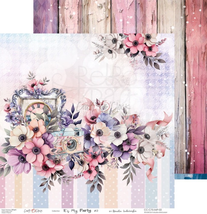 Zestaw papierów do scrapbookingu 30x30 It's My Party CC-C75-IMP-00 Craft O'Clock