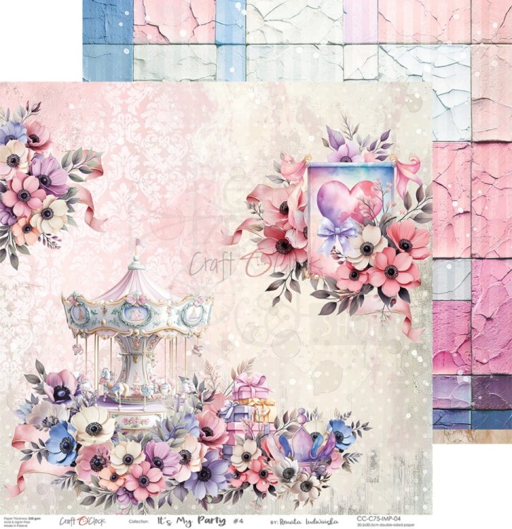 Zestaw papierów do scrapbookingu 30x30 It's My Party CC-C75-IMP-00 Craft O'Clock