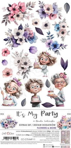 Zestaw dodatków 15x30 It's My Party - Flowers CC-C75-IMP-11 Craft O'Clock