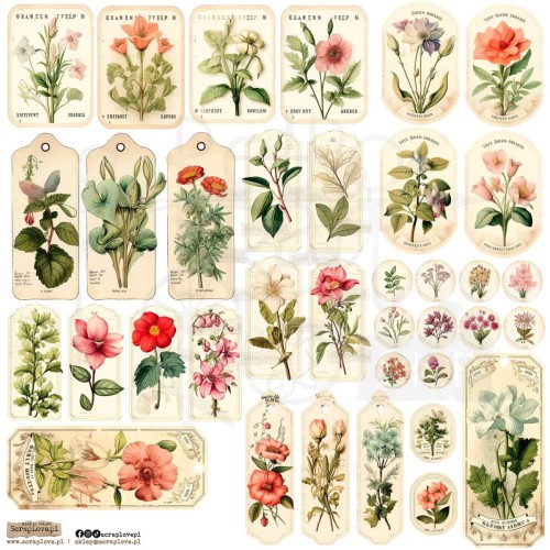 Naklejki foliowe do scrapbookingu i art journalingu Vintage Tag 6 ScrapLove
