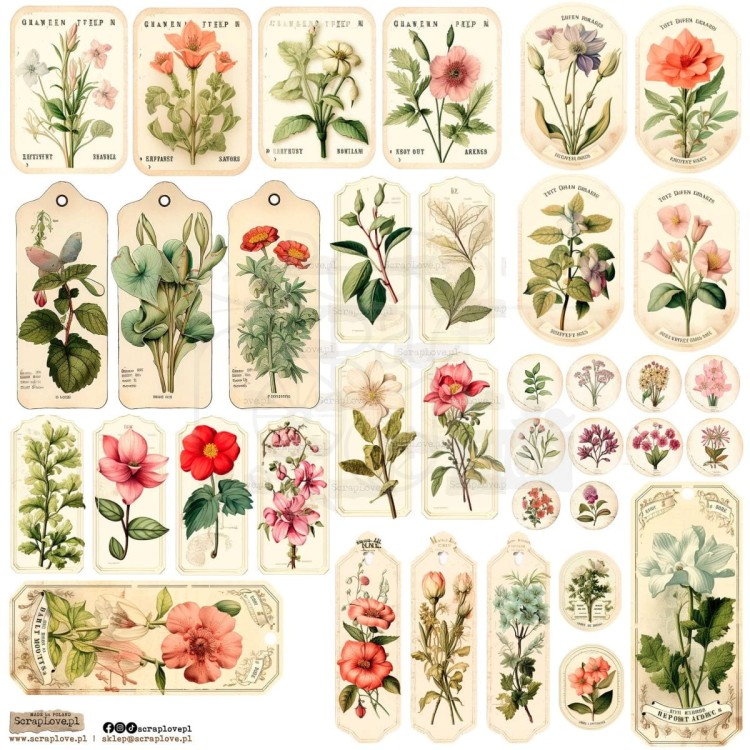 Naklejki foliowe do scrapbookingu i art journalingu Vintage Tag 6 ScrapLove