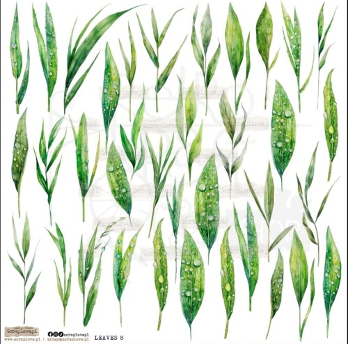 Naklejki foliowe do scrapbookingu i art journalingu Leaves 8 ScrapLove