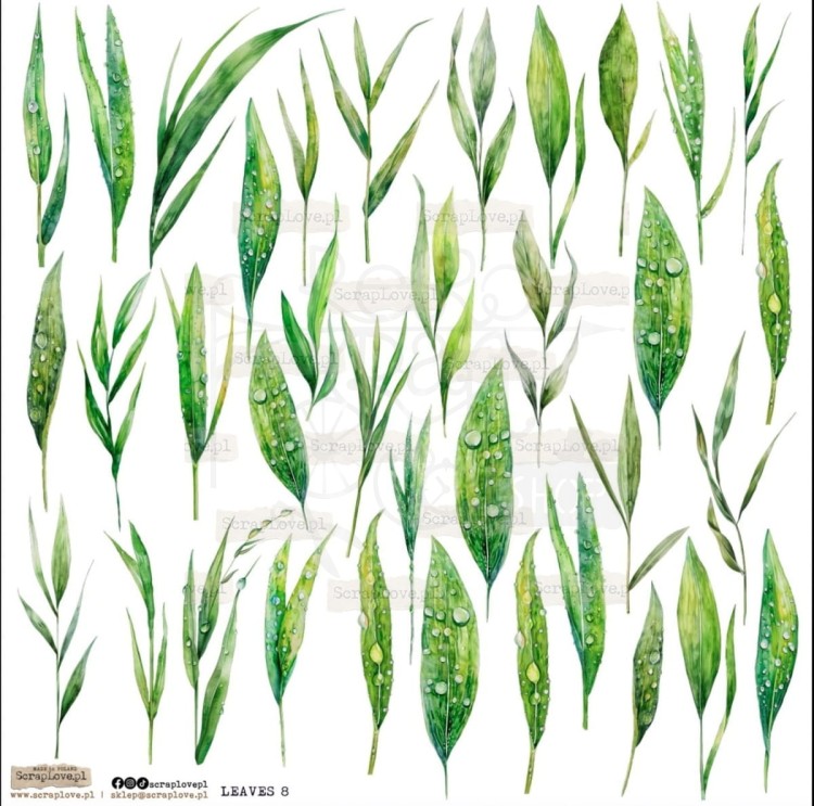 Naklejki foliowe do scrapbookingu i art journalingu Leaves 8 ScrapLove