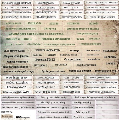 Naklejki foliowe do scrapbookingu i art journalingu Napisy 14 ScrapLove