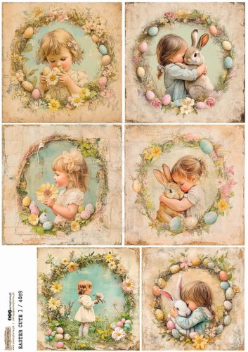Papier ryżowy do decoupage A4 Easter Cute 3 PR4089 ScrapLove