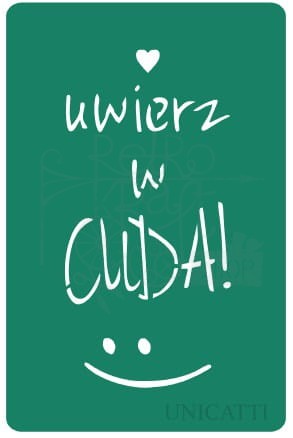 Szablon samoprzylepny Napis Uwierz w cuda 554 Unicatti