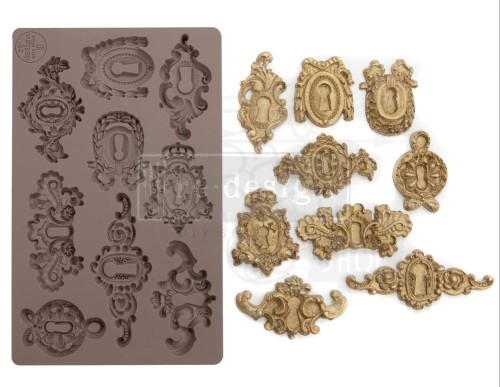 Foremka silikonowa 20x13 Grandeur Keyholes dziurki do kluczy 641016 Prima